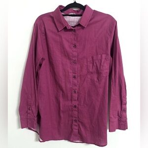 The Kit Pink Cotton Button Down Shirt Large